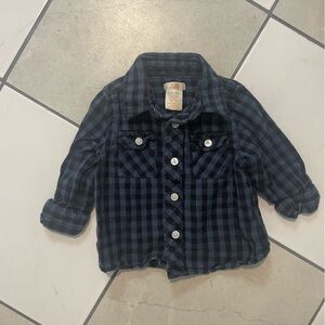💚SALE $5/20 or $7/30 Joe Fresh Navy Checkered Kids Button Down Shirt